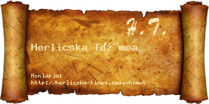 Herlicska Tímea névjegykártya